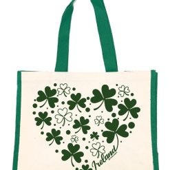 Shamrock Heart    (Jute/Canvas Bag)