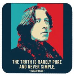 Green Red Quote - Coaster
